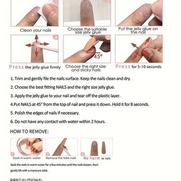 ✨24pcs Stylish French False Nail Long Square Press on Nails - Picture 3 of 3